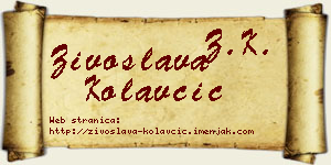 Živoslava Kolavčić vizit kartica